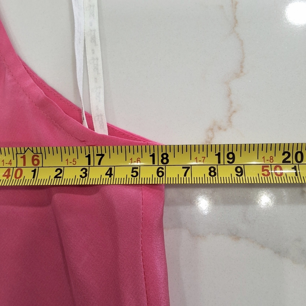 Lilly Pulitzer~Women Riviera Hotty Pink Day Breakers Tank Top~Silk~Lime Green~M - Picture 6 of 7